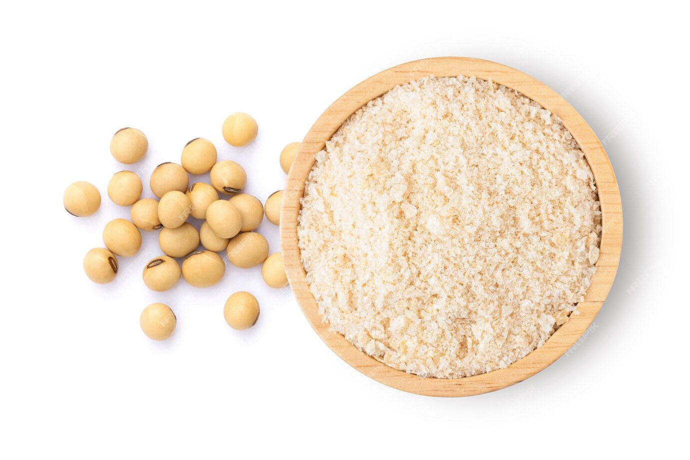 soy protein powder with soybeans isolated white background 264757 86